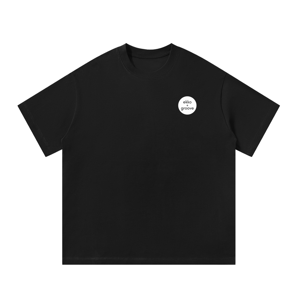 ekko + groove Logo only Unisex Oversized Tee