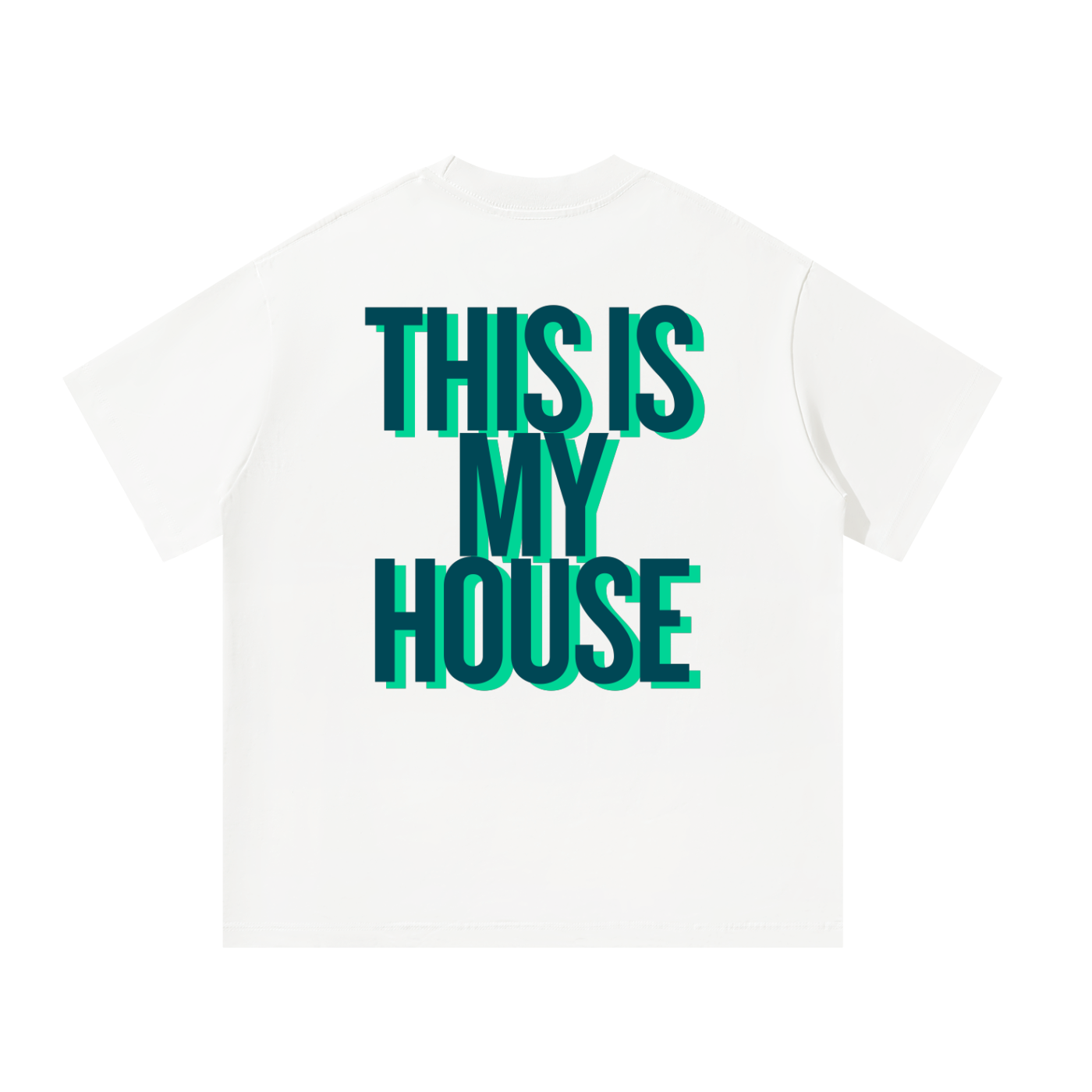 'This Is My House' Bold Print Unisex Oversized Tee