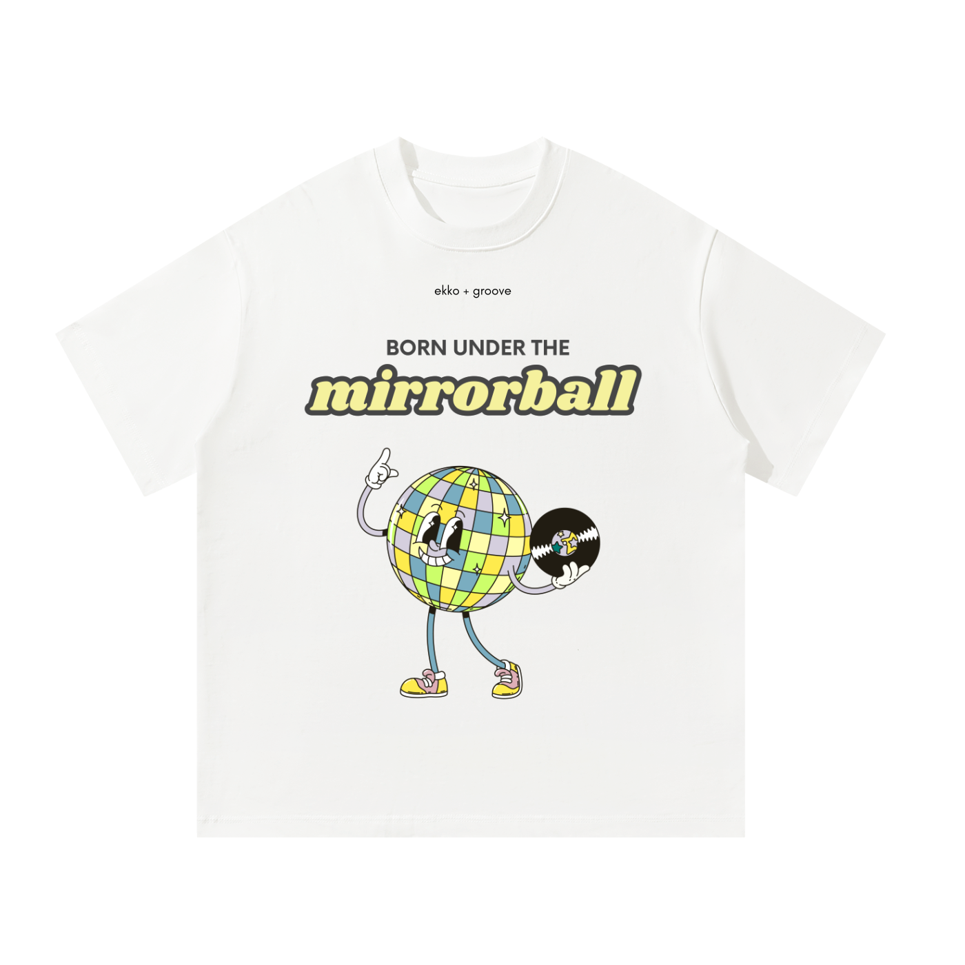 'Born Under The Mirrorball' Unisex Oversized Tee