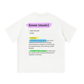 'House (Music)' Definition Unisex Oversized Tee [Rear Print]