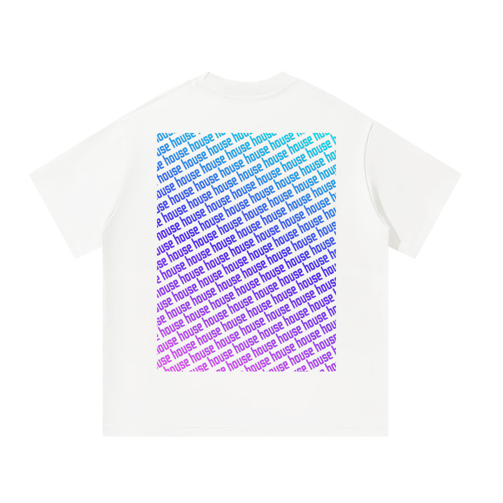 Colourful House Unisex Oversized Tee [Rear Print]