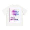 'This Is My House' Waveform Unisex Oversized Tee [Rear Print]
