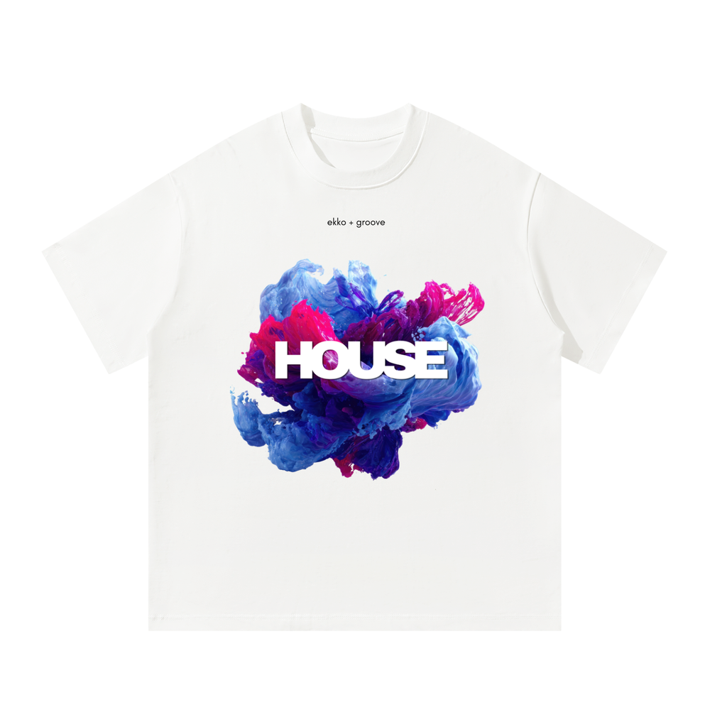 House Music Cloud Unisex Oversized Tee