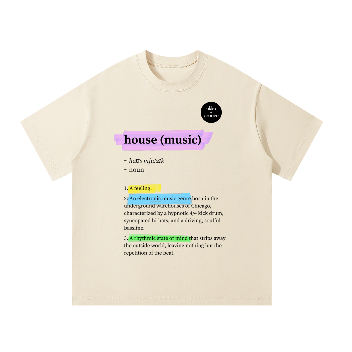 'House (Music)' Definition Unisex Oversized Tee