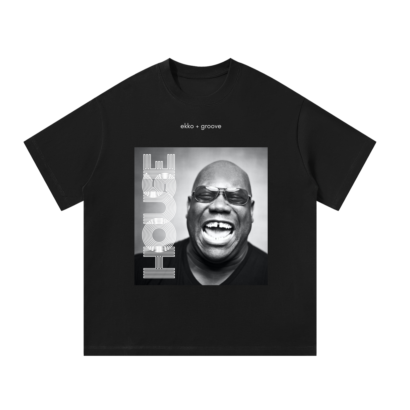 Carl Cox Monochrome Unisex Oversized Tee [Front Print]