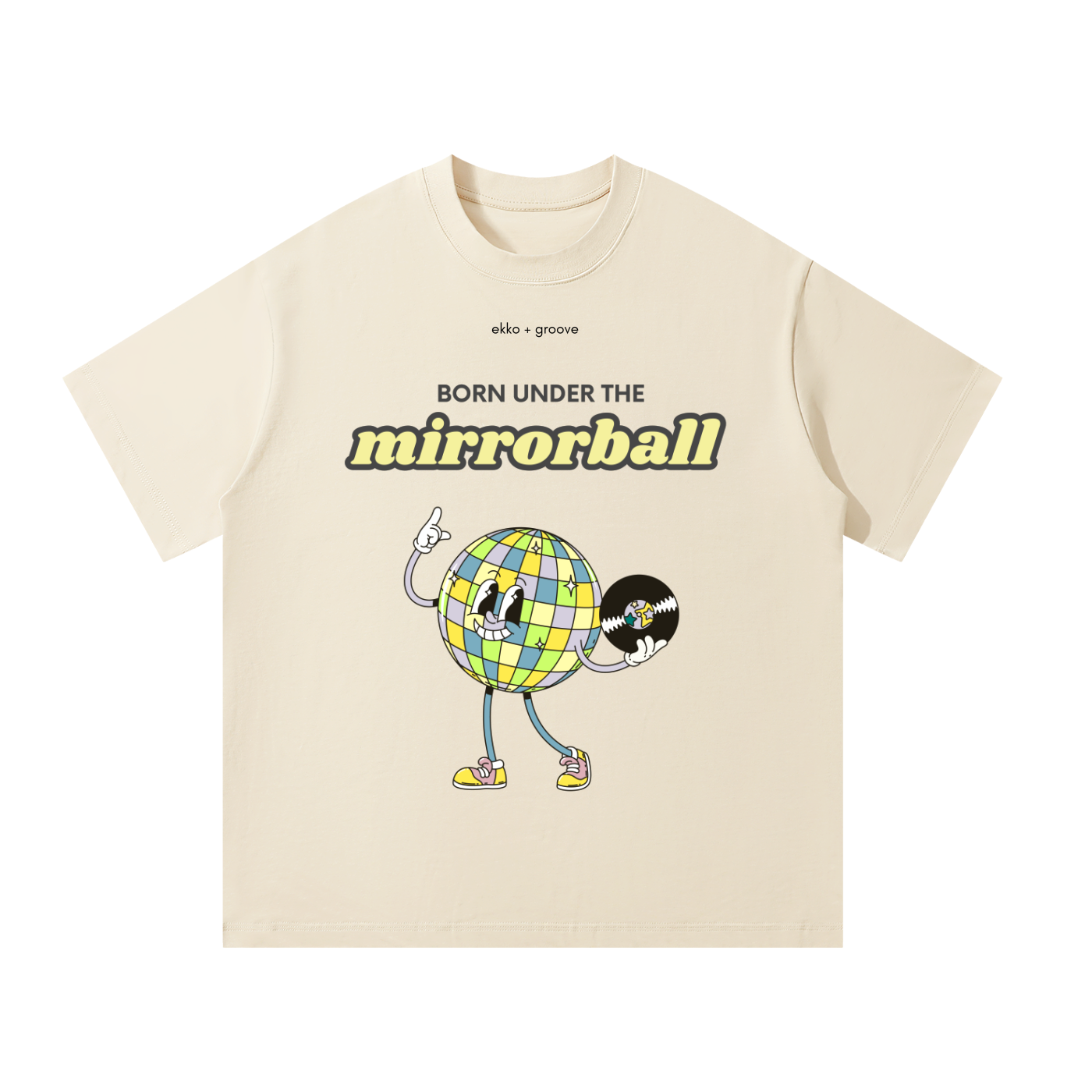 'Born Under The Mirrorball' Unisex Oversized Tee