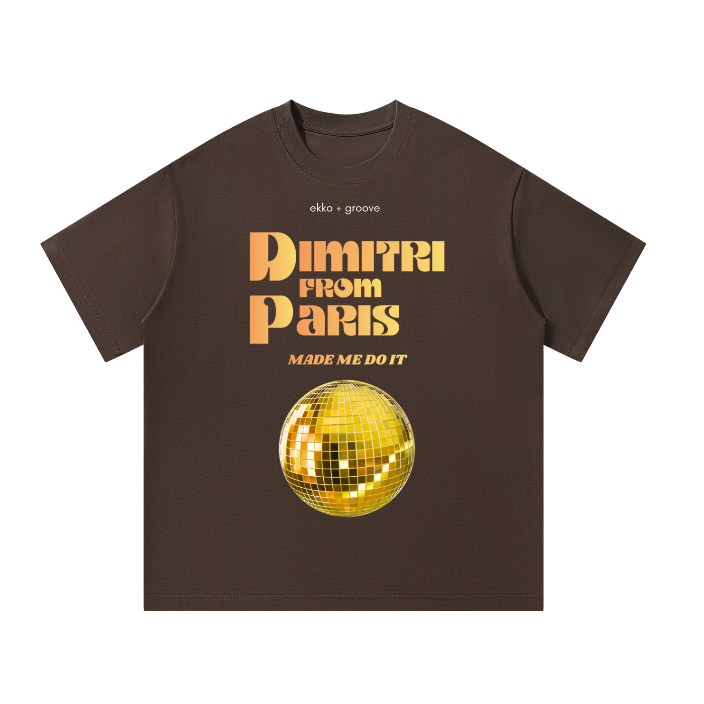 'Dimitri From Paris Made Me Do It' Unisex Oversized Tee (Dark)