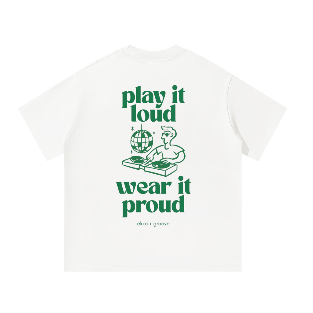 Play It Loud Wear It Proud Unisex Oversized Tee [Rear Print]