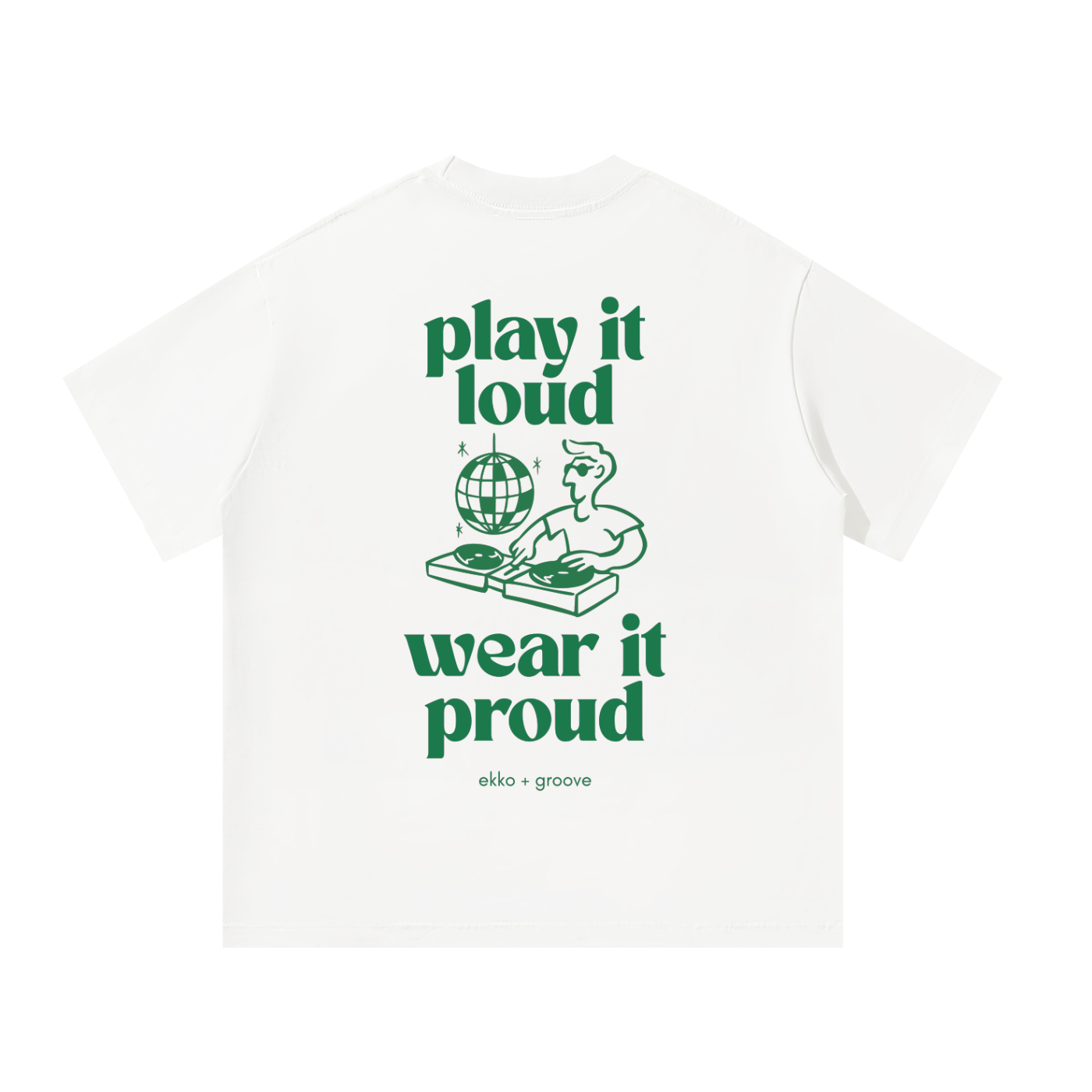 Play It Loud Wear It Proud Unisex Oversized Tee [Rear Print]